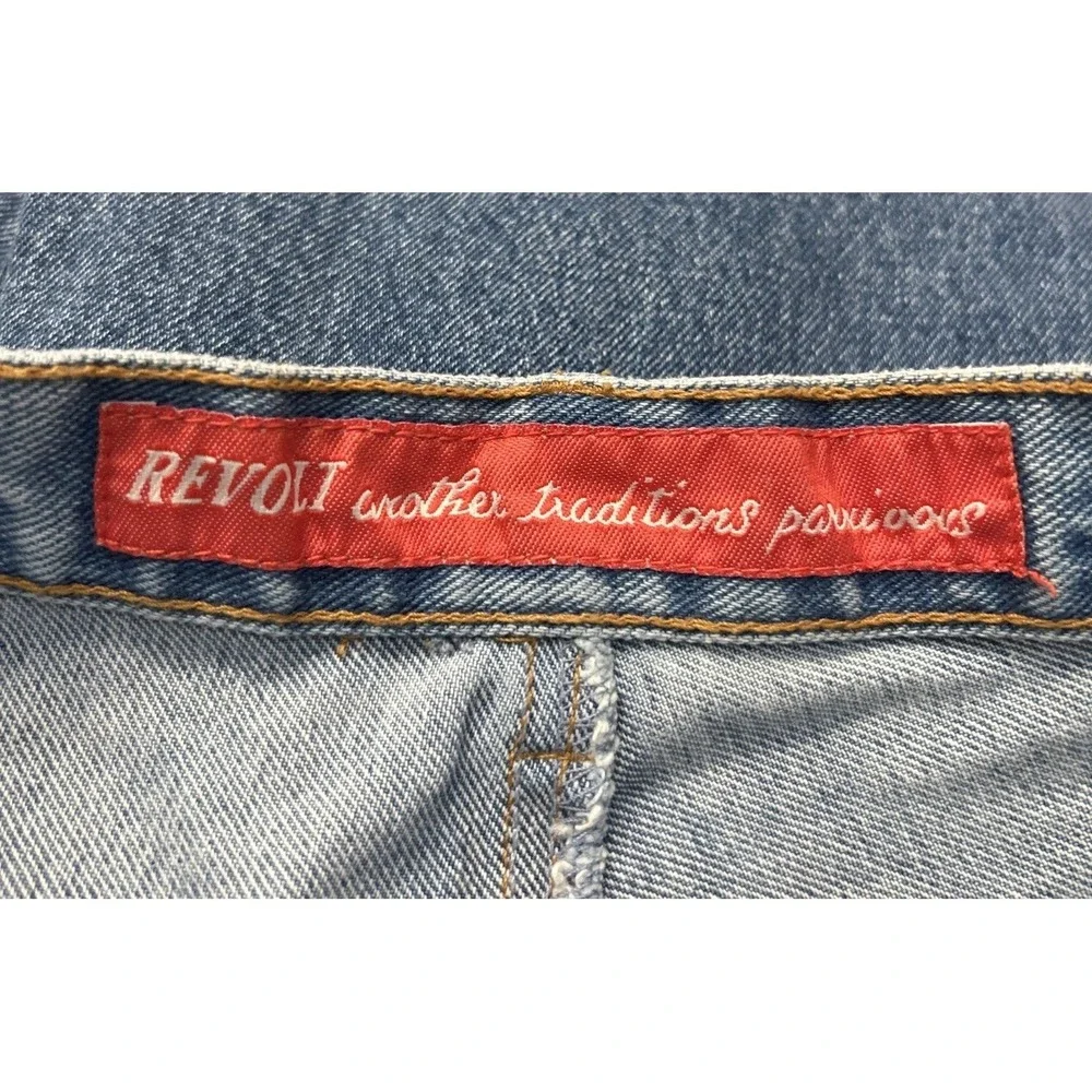 VTG NOS Women's Y2K Revolt Jean‎ Maxi Skirt NWT Sz 7/8 Hong Kong Denim NEW 90's